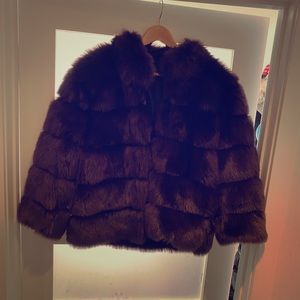 Faux fur coat